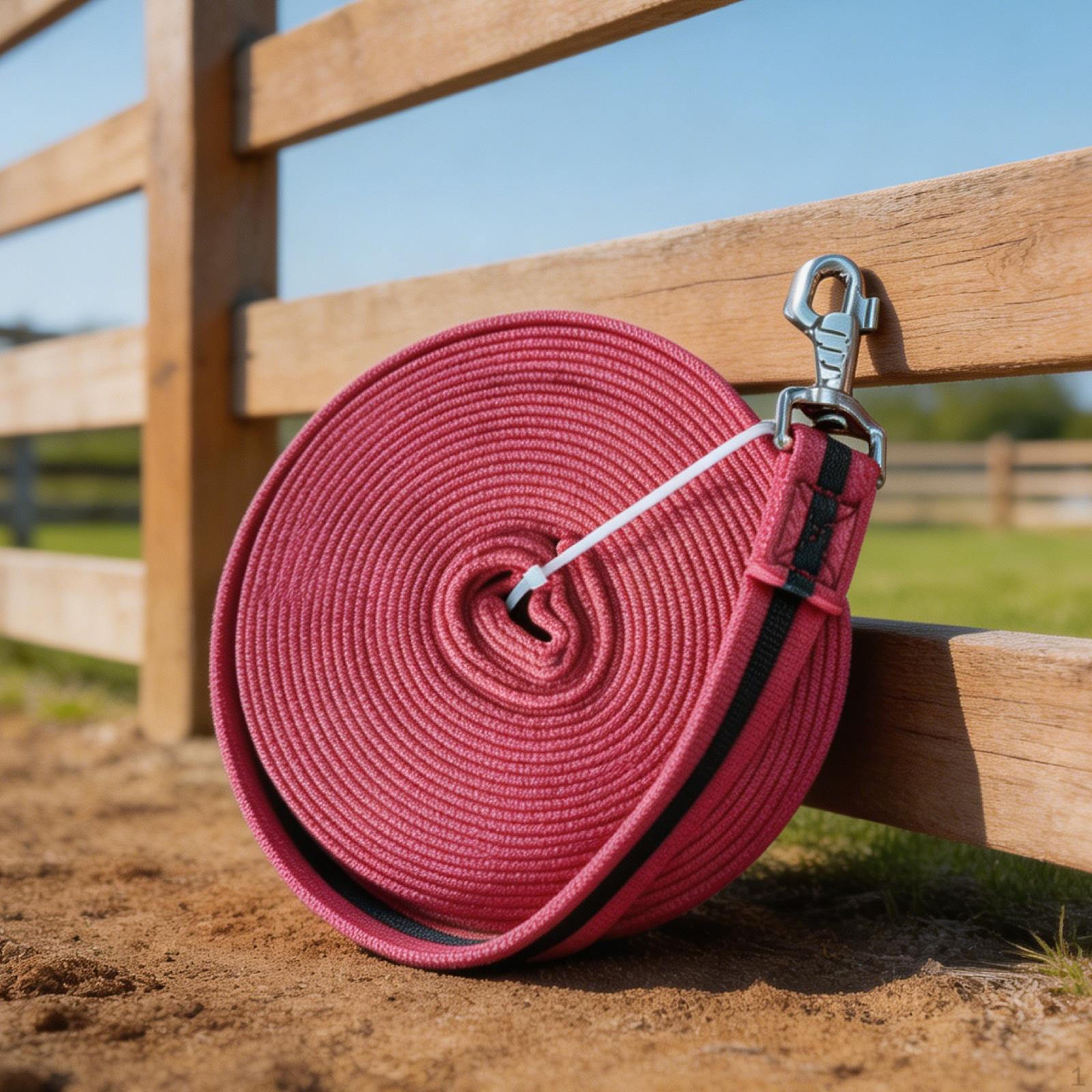 8 Meter Lunge Line Horse Rope Swivel Snap Hook Equestrian Circling for Equestrians,