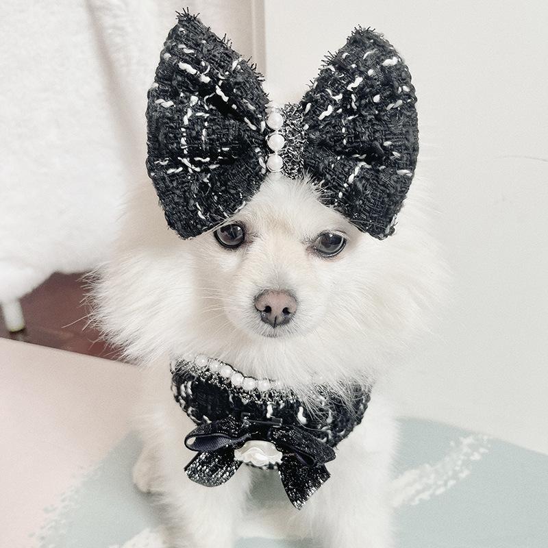 Dog Princess dress Chest Strap Pet Supplies Yorkshire Leash Dog Harness No Head Bow