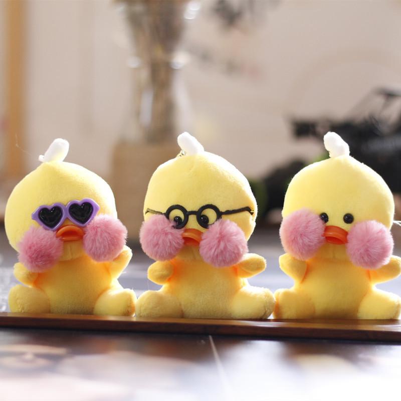 Adorable Hyaluronic Acid Duck Plush Toy Cute Mini Yellow Duck Bag Charm