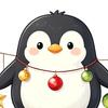 Christmas Atmosphere Wall Decor Cute Penguin Sticker, Merry Cartoon Animal Art Decal, Seasonal Home Improvement Supplies Removable Peel
