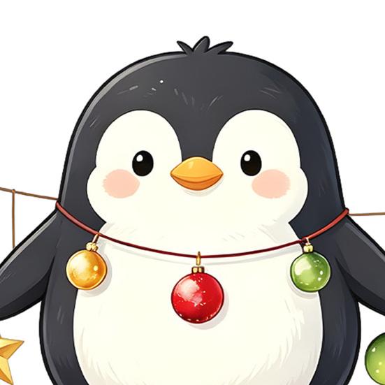 Christmas Atmosphere Wall Decor Cute Penguin Sticker, Merry Cartoon Animal Art Decal, Seasonal Home Improvement Supplies Removable Peel