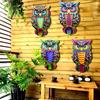 Home Fence Ornament Metal Owl Garden Decoration Wall Art Hanging Owl