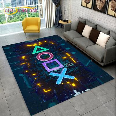 3D Cartoon Game Gamer Gamepad Area Rug Large,Carpet Rug for Living Room Kids Bedroom Sofa Doormat Decor,Child Non-slip Floor Mat