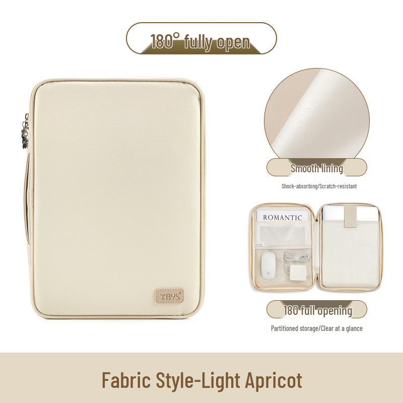 14-Inch Full Open Leather Laptop Sleeve for MacBook, Lenovo, Huawei