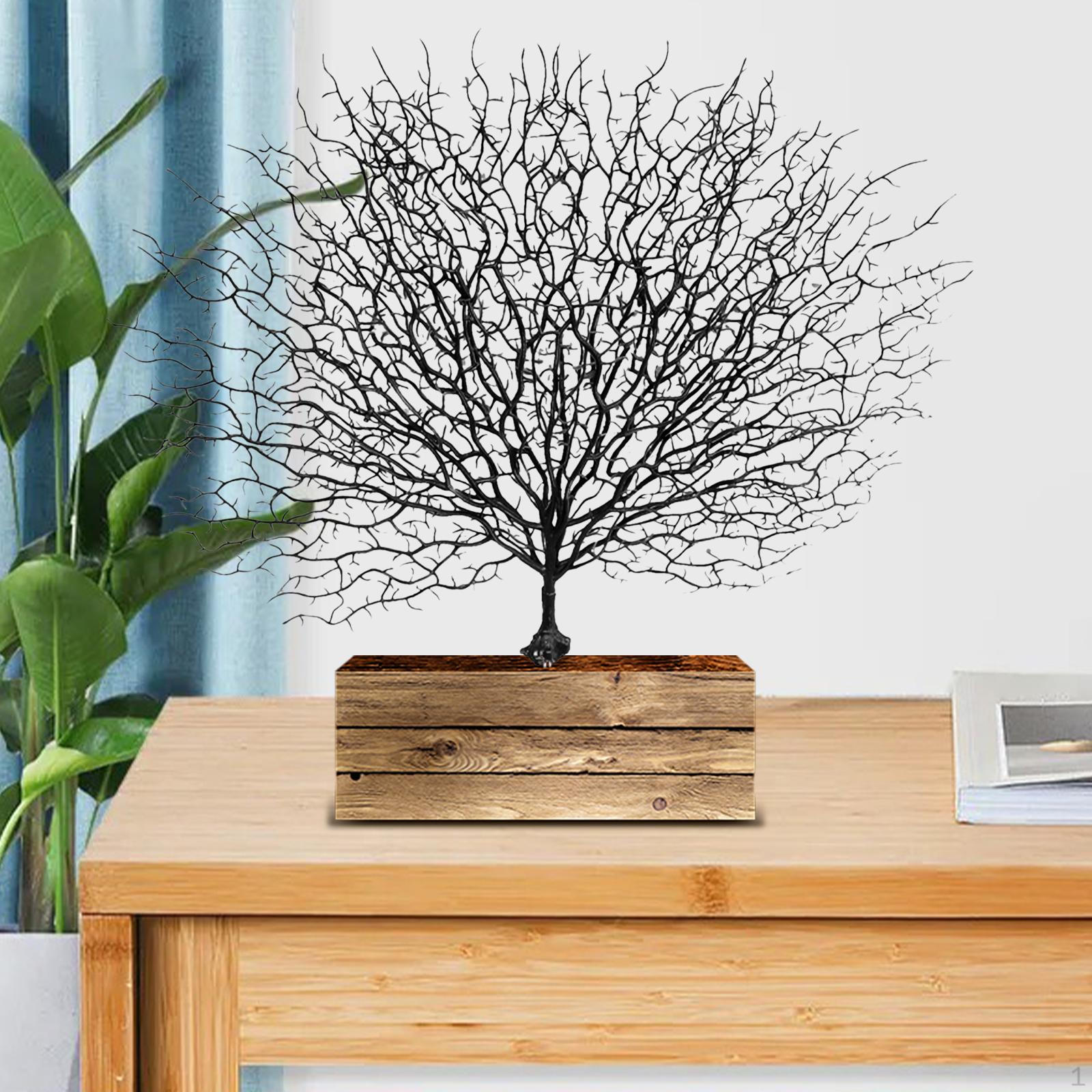 

Ветки сушеного дерева, декоративные пластиковые искусственные ветки для свадебного декора патио, цветочная панель Black(no base)