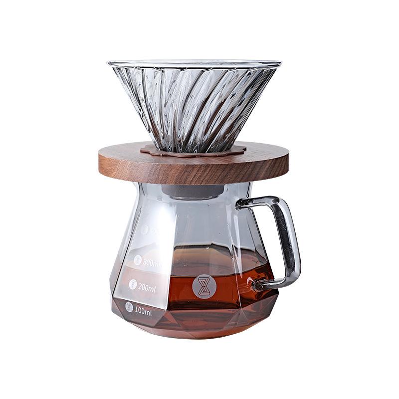 Cloud Pot Spiral Pour-Over Coffee Maker with Borosilicate Glass and Filter Cup - Customizable Logo Option