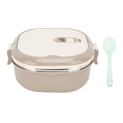 Boîte à Lunch Acier Inoxydable 304 Portable Isotherme Hermétique Étudiant Boîte Bento avec Cuillère pour l'École