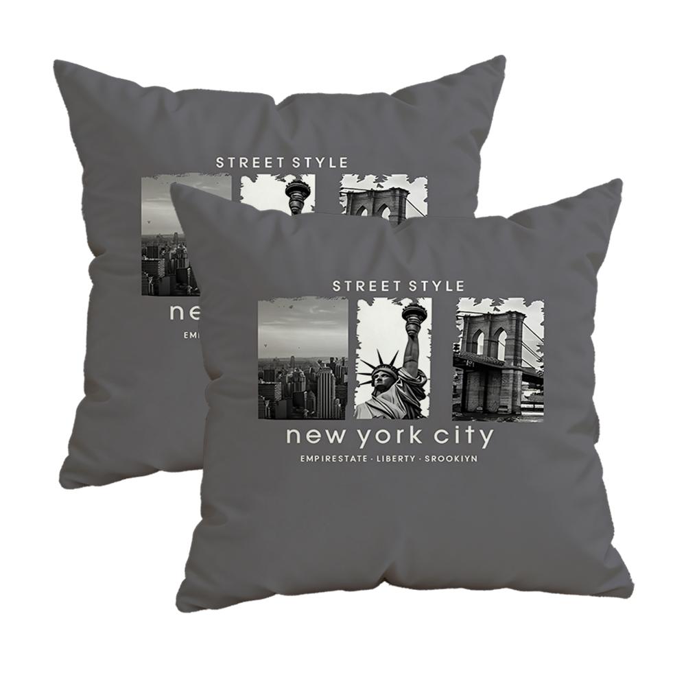 New York Usa Extraordinary Pillowcasezipper Design, Decorative Pillowcase, 45X45 Cm Pillowcase
