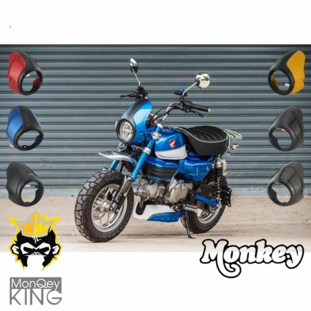 MonQeyKing Headlight Cowl for Honda Monkey 125 JB02 JB03 MONKEY125 THE MASK (Yellow)