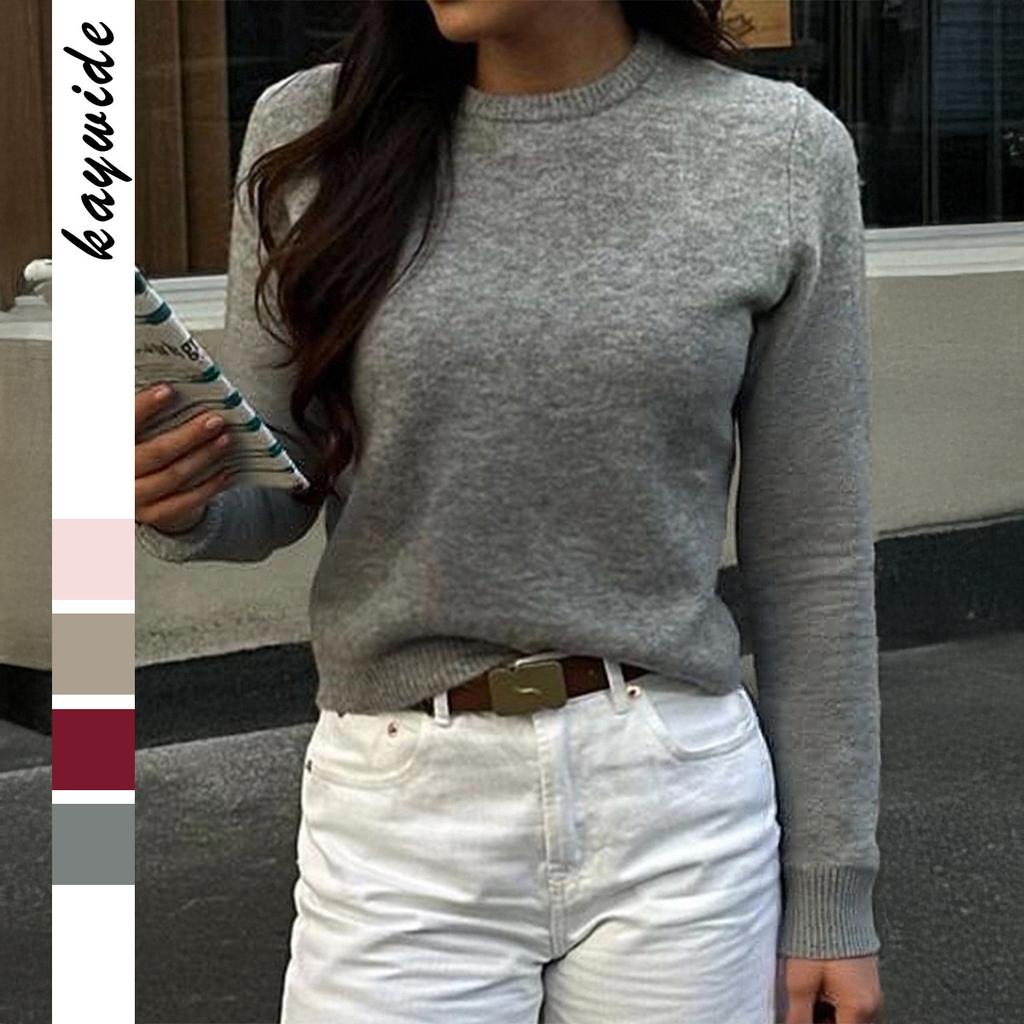Damen Freizeit Pullover mit langen Ärmeln für Herbst und Winter 2025