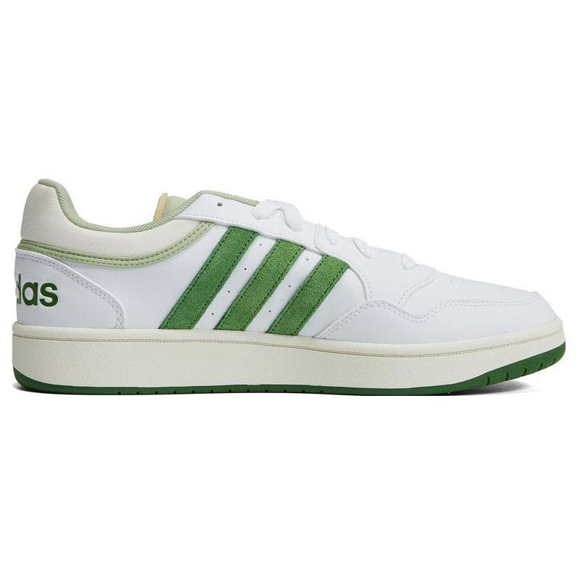 Adidas Neo Hoops 3.0 Leather Comfortable Non-Slip Durable Low-Top Skate Shoes Unisex Sneakers White Green GX9773