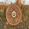 Medieval Viking Shield, Wolf Carved Custom Viking Shield, Wood Wall Decor Viking Gift Battle Ready Round Shield, Viking Cosplay Shield