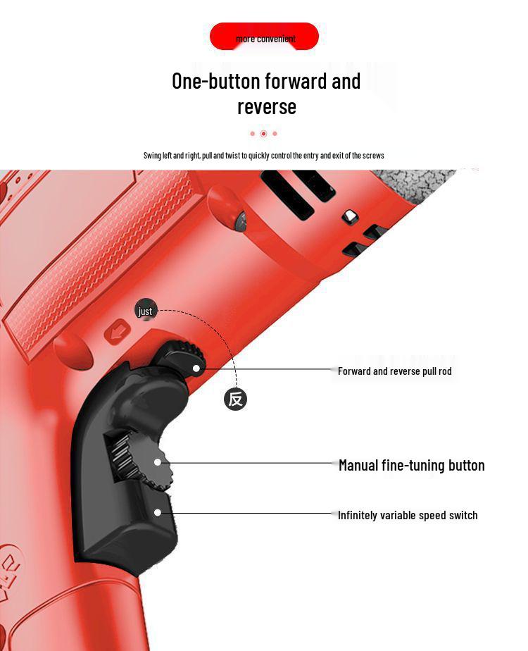 Electric Hand Drill Set with Drill Bits for Woodworking & Household Tasks