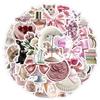 1050 Stück Rosa Ins-Stil Cartoon Kreative Graffiti Aufkleber DIY Wasserbecher Skateboard Laptop Koffer Wasserdichter Aufkleber Kinderspielzeug
