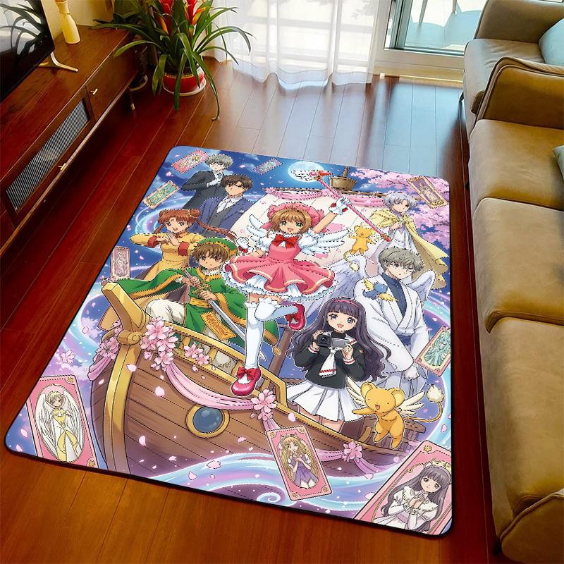 Cardcaptor Sakura Soft Carpet Rug Anime Floor Mat Anti Slip Design for Bedroom Living Room Decorative Area -QJY