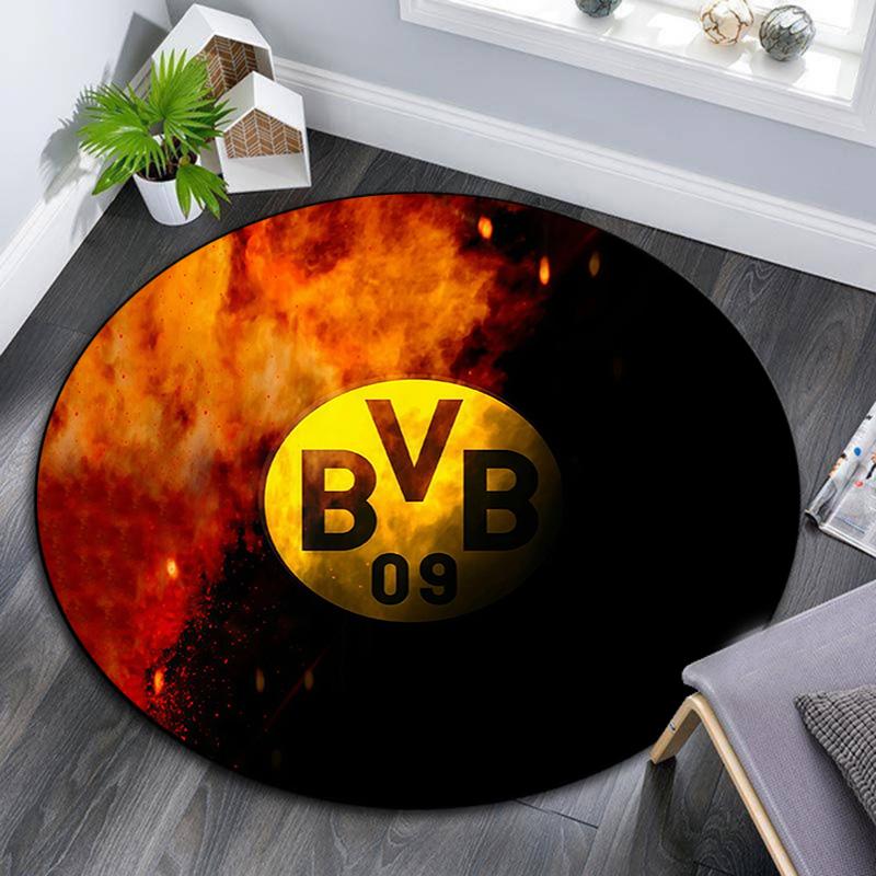 BVB09 Round Area Rug,Carpet Rug for Living Room Bedroom Sofa Playroom Decor,Non-slip Floor Mat