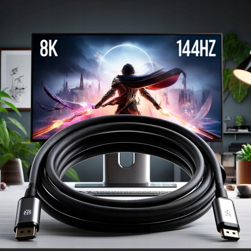 Co2 Hdmi Cable To Displayport 1.4 Adapter Hdmi Dp Fhd 240Hz 4K 60Hz Hdr 3M