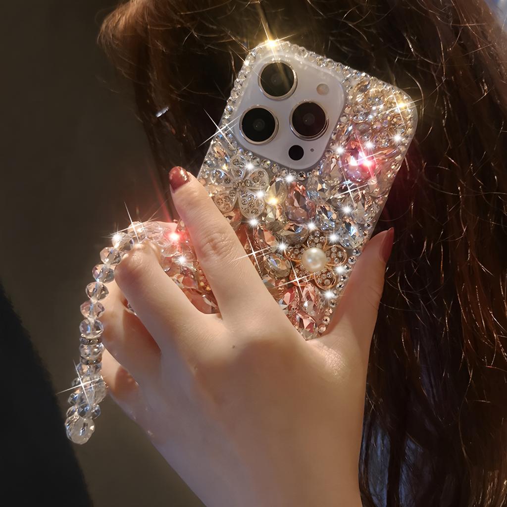 Glitter Rhinestone Phone Case For XiaoMi 15 Ultra 14 Pro 14T 14A Plus 13 Lite 13T 12 12T 12S 12X 5G Bling Crystal Diamond Floral Cover