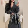 Temperament Elegant Sweater Set Women's 1116 Spring and Autumn New Knitted Cardigan Top with Shawl Skirt Three-piece Set