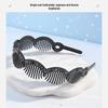 Korean Japanese Wave Bangs Clip: Rhinestone Non-slip Headband with Wide-edge Design