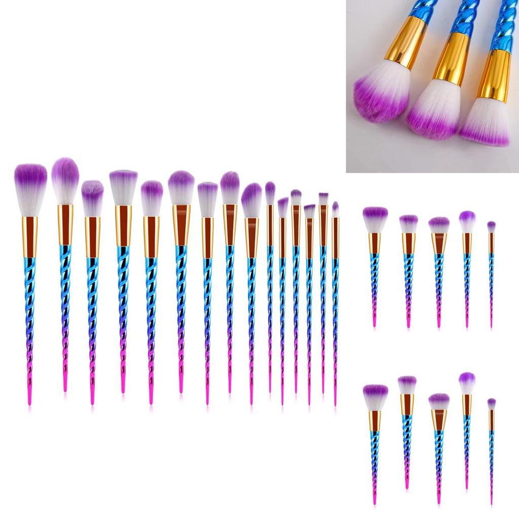 Mermaid Spiral Pattern 12 Piece Makeup Brush Set With Artistic Handles For Professional And Home Use