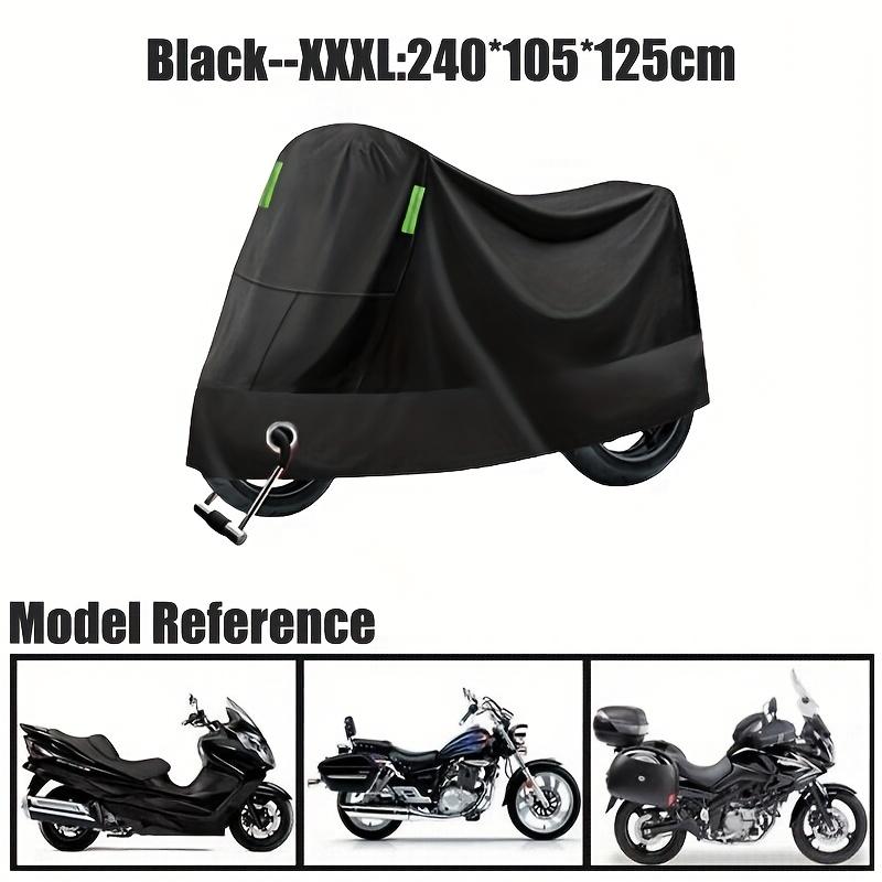 1Pc Oxford Cloth Motorcycle Scooter Cover Waterproof Sun Rain Protection Lock Hole Reflective Night Outdoor All Weather Use