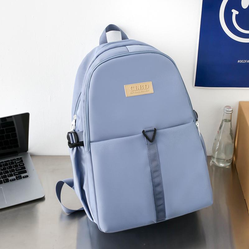 

Men s Solid Color Backpack Women s Large Capacity Travel Computer Backpack Student Schoolbag червоний