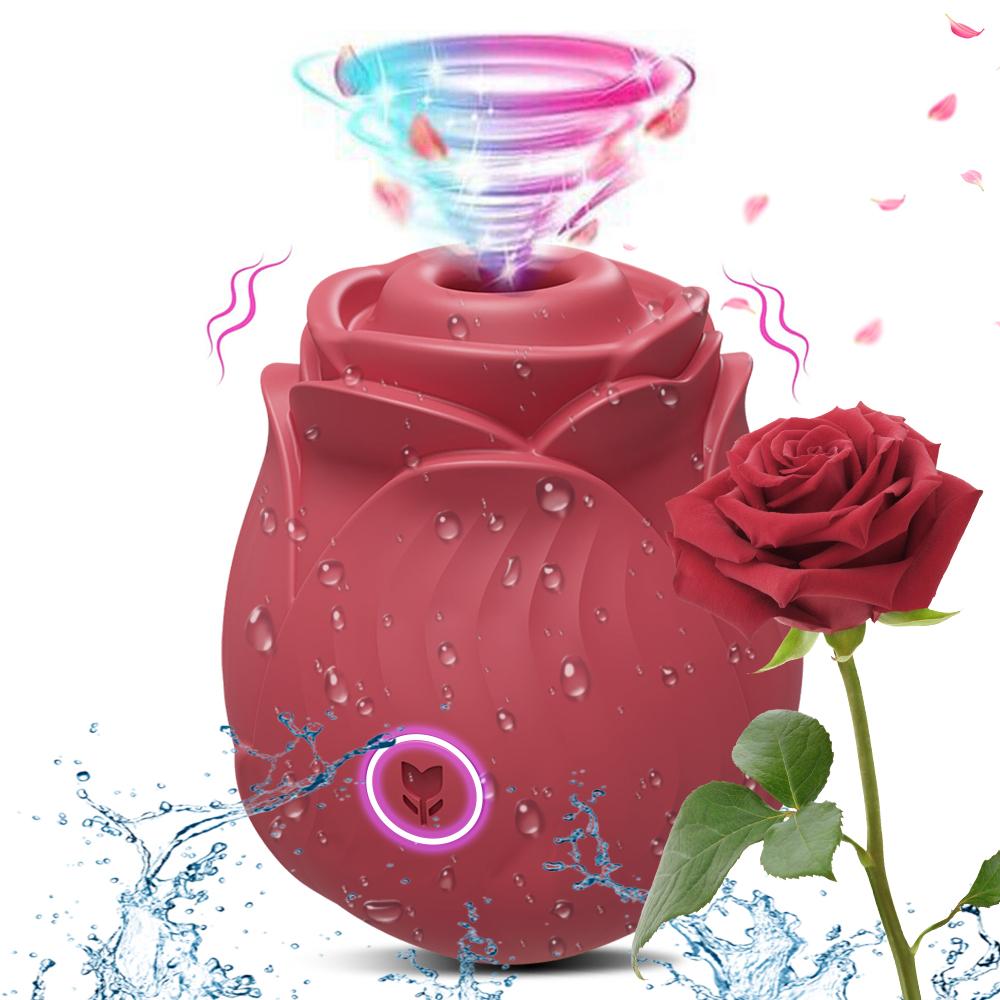 Sexy Adult Female Rose-Sucking Dildo Vibrator Women Nipple Clit Stimulator Vibrating Penetration Vagina Vibrator Erotica Toys