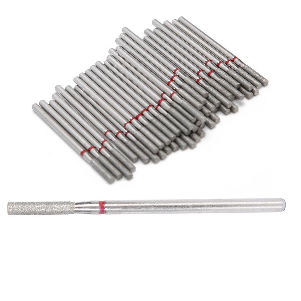 50pcs Flat Head Flat Head Nail Drill Bits Dead Skin Removal Nail Sanding Heads Salon Use