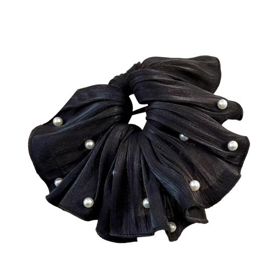 Hair Tie Imitation Pearls Large Elastic Hair Band Double Layer Soft Fabric Hair Scrunchie Hair Accessories