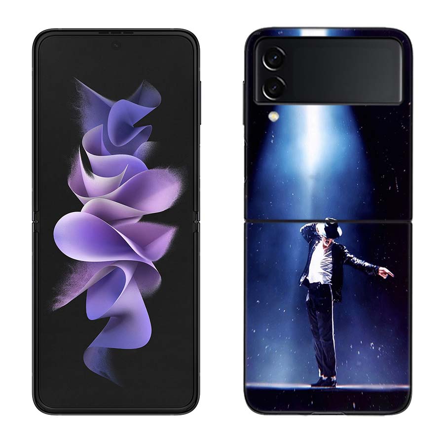 Custodia per Telefono Michael Jackson Per Samsung Galaxy Z Flip 6 5 4 3 5G Nera Coque Rigida Z Flip 7 Cover Z Flip 5 Custodia Capa Fas