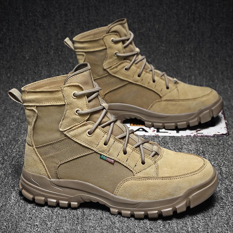 Winter Bestseller Street Fashion Arbeitsstiefel High Top Herren Leder Freizeitschuhe Outdoor Wanderschuhe Abriebfeste Sohlen