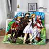 Cartoon Sword Art Online bedruckte Decken Picknickdecke Warme Flanelldecken Heim-Bettwäsche Decken für Betten Geburtstagsgeschenk