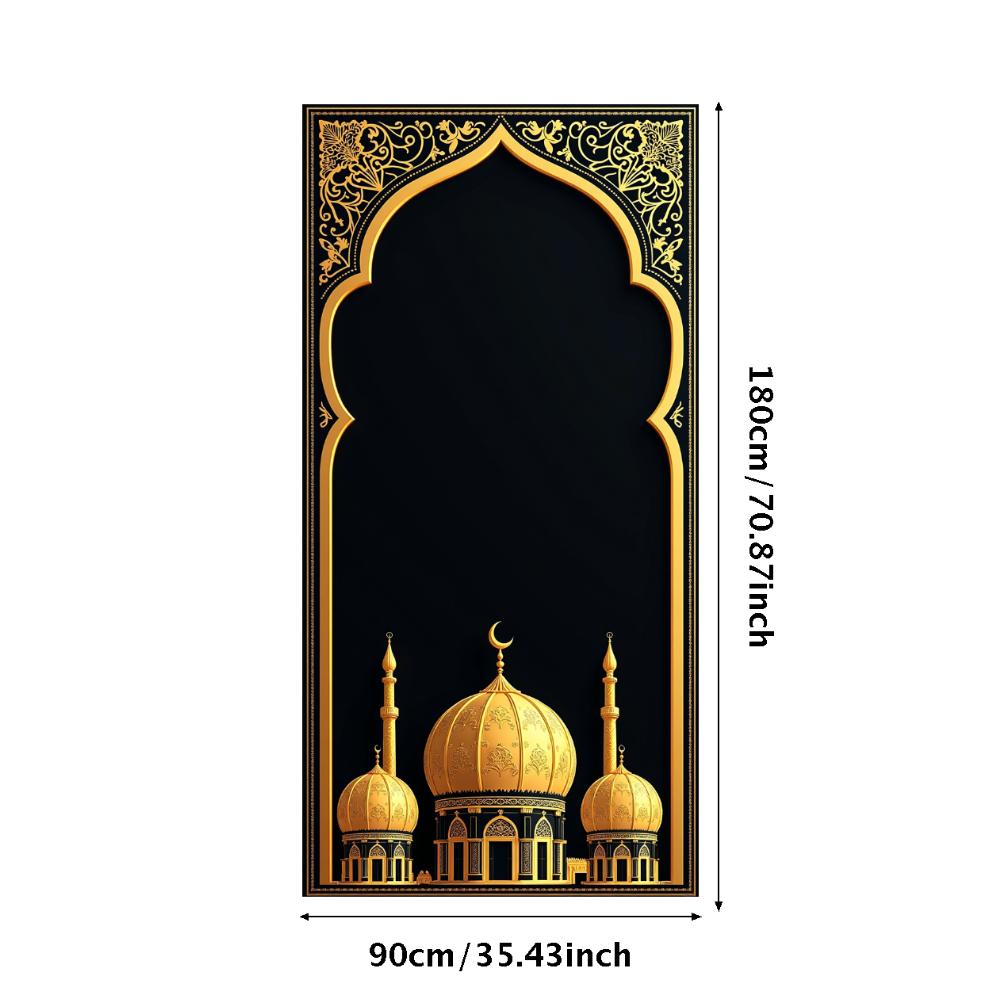 Islamic Mosque Large Tapestry for Ramadan Eid Mubarak Prayer Backdrop Curtains Wall Hanging Decor Muslim Scenic Banner