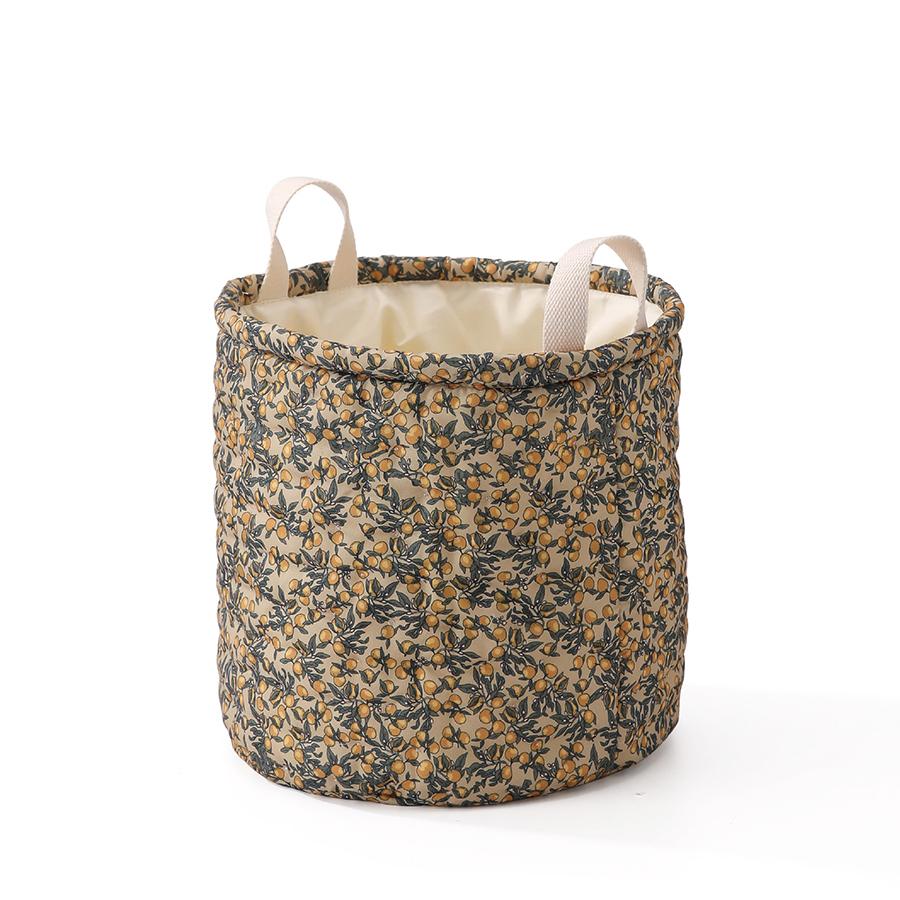 Gesteppter Babyartikel Aufbewahrungseimer Windeltaschen Spielzeug Kleidungskorb Große Kapazität Runder Windelstapler Windelaufbewahrungskorb