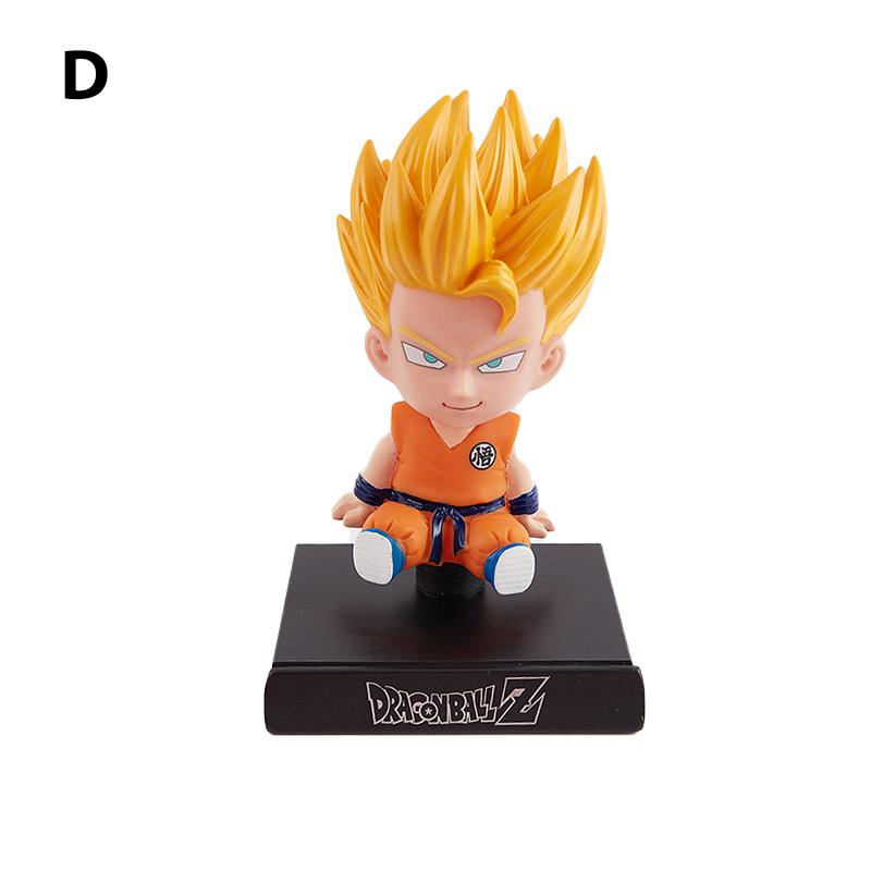 Dragon Ball Goku Kuririn Shaking Head Doll Toy Model Phone Holder Car Decoration