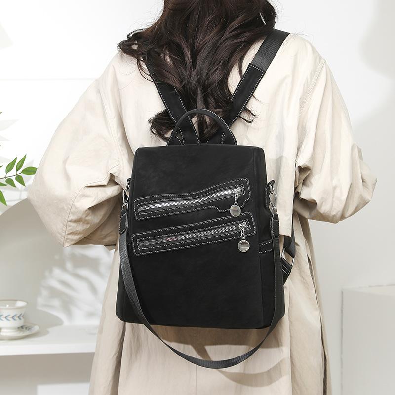 Schoolbag1011 Spring New Women's Backpack, Fashionable Versatile Large Capacity Multifunctional Backpack, Student Commuting Single Shoulder Bag