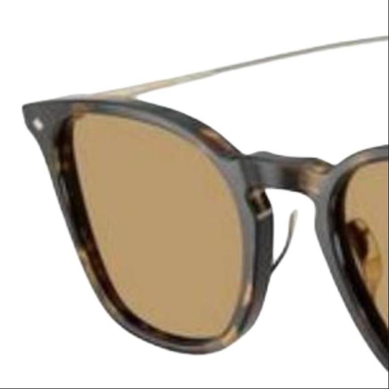 Armani Brand Logo Acetate Oval Sunglasses Men's Tortoiseshell