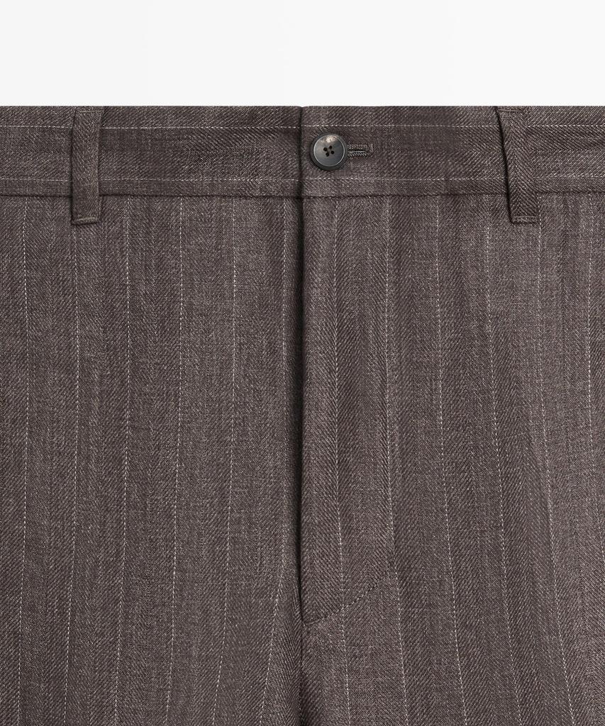 Masimodutti 100% Linen Straight Fit Pants