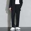 Mens Slim Fit Straight Leg Chino Pants Black Gray Khaki Lightweight Breathable Casual Trousers Office