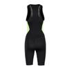 Womens Short Sleeveless Wetsuit 2MM Neoprene Front Zip Swimsuit for Diving Snorkeling Surfing Swimming Water Sports Green L