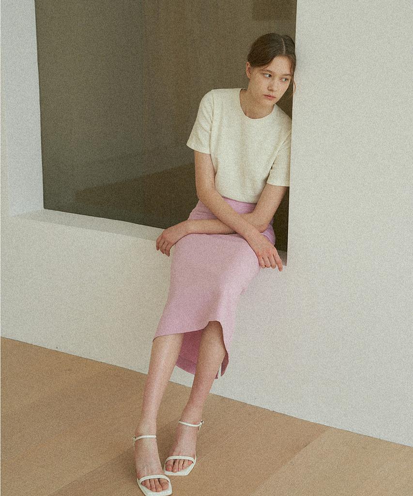 Kkeulle Roana Detail Skirt_Pink