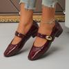 Women Flats Korean Spring Elegant Round Toe Loafers Women French Retro Low Heels Cute Mary Jane Shoes for Women Zapatos De Mujer