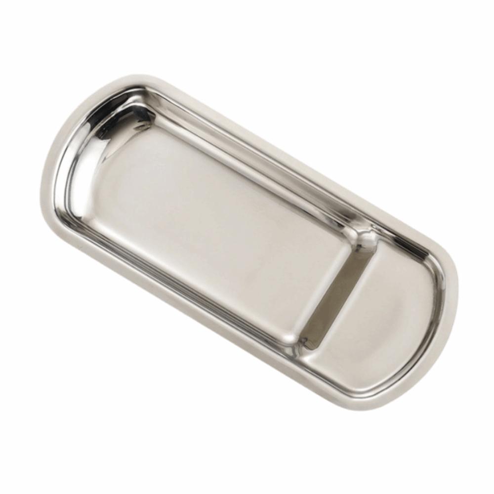 Irregular Outline Condiment Serving Tray Mirror Polished Metal Storage Tray  Kitchen Use
