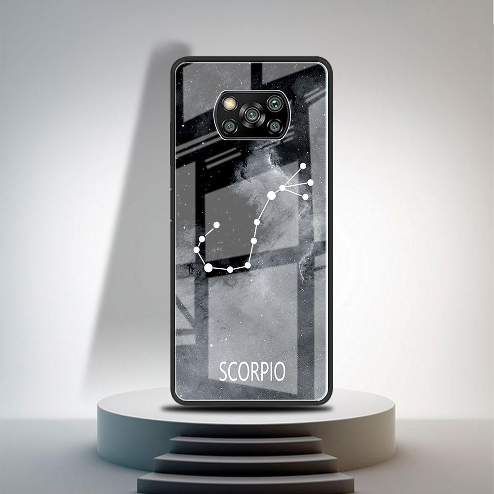 

Стеклянный чехол для Xiaomi Poco X3 NFC 11 Lite 11T F3 M3 для Redmi Note 11 10 9 8 Pro 10S 9S 9A 9C Чехол для телефона Двенадцать созвездий Xiaomi Poco M3