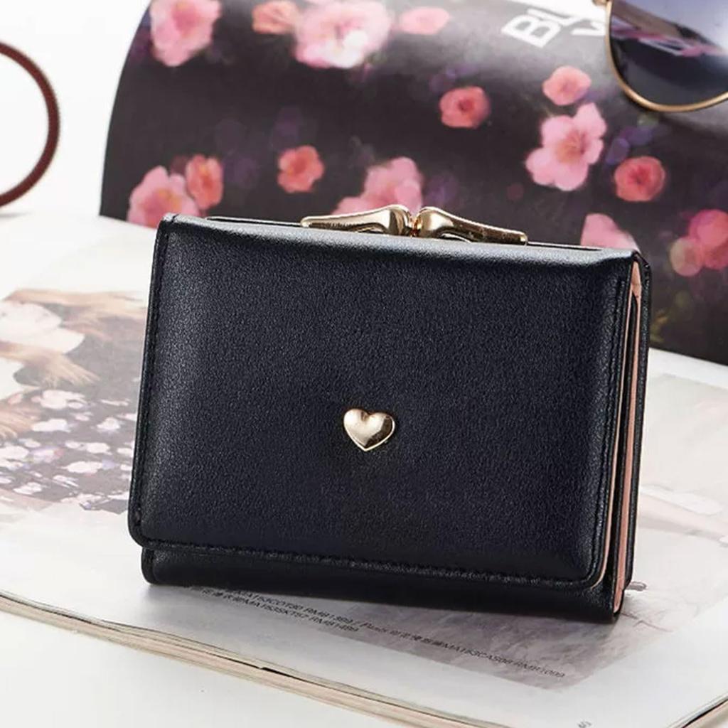 Mini Cute Heart Small Popular Mini 4 Pink [Joyesplay] Women's Wallet, Tri-fold, Compact, Design, Foldable, Wallet, Wallet, Gift, Colors Black, Blue,