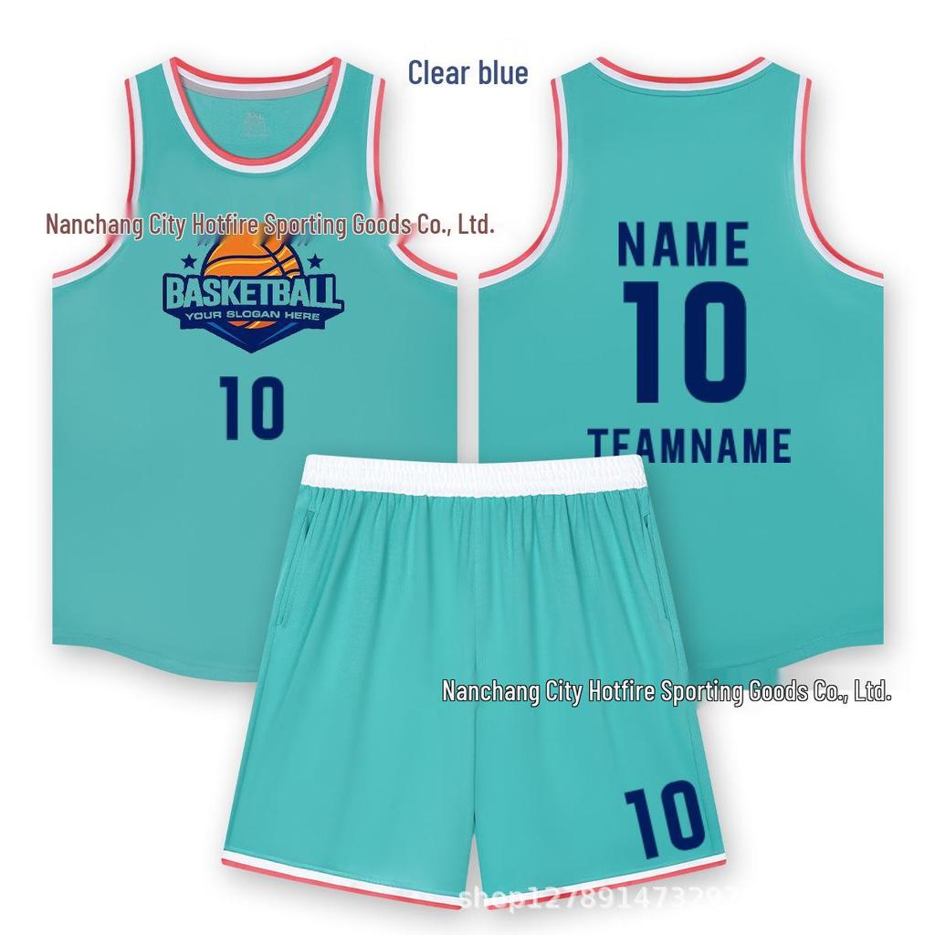 Customized Quick-Dry Basketball Uniform Set - Breathable Jerseys for Children & Adults, Men & Women Team Sports