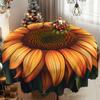 Vibrant Sunflower Pattern Tablecloth - Easy-Clean PolyestPicnic Accessorieser, Perfect for Picnics, Camping, Weddings, Parties, Christmas
