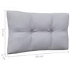 Vidaxl 2-Seater Garden Sofa with Grey Cushions, Pine Wood