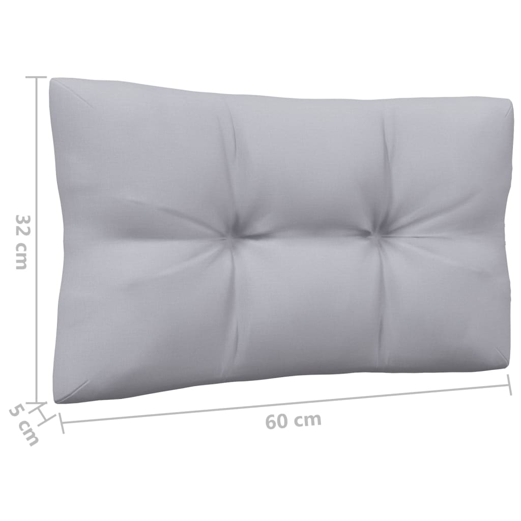 Vidaxl 2-Seater Garden Sofa with Grey Cushions, Pine Wood
